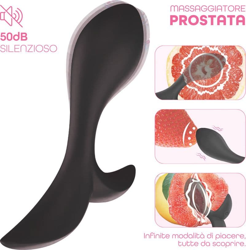 Vibratore Anale Massaggiatore Prostatico Controllo con App in Silicone Morbido - 10