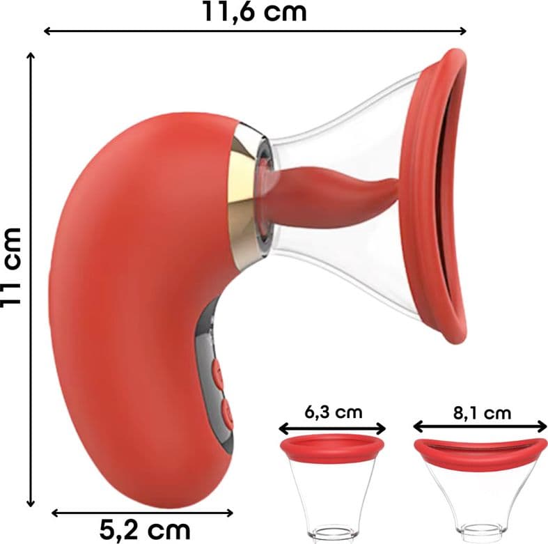 Succhia Clitoride Vibratore con Lingua in Silicone Controllo Remoto App Sex Toy - 2