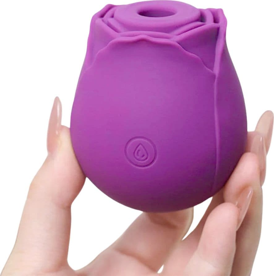 Succhia Clitoride Vibratore a Forma di Rosa Stimolatore con Suzione e Vibrazione - 18