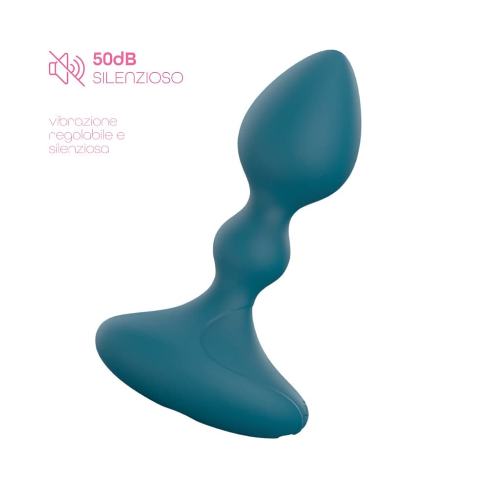Vibratore Butt Plug Anale Vibrante con App in Silicone Morbido Stimolatore Smart - 17