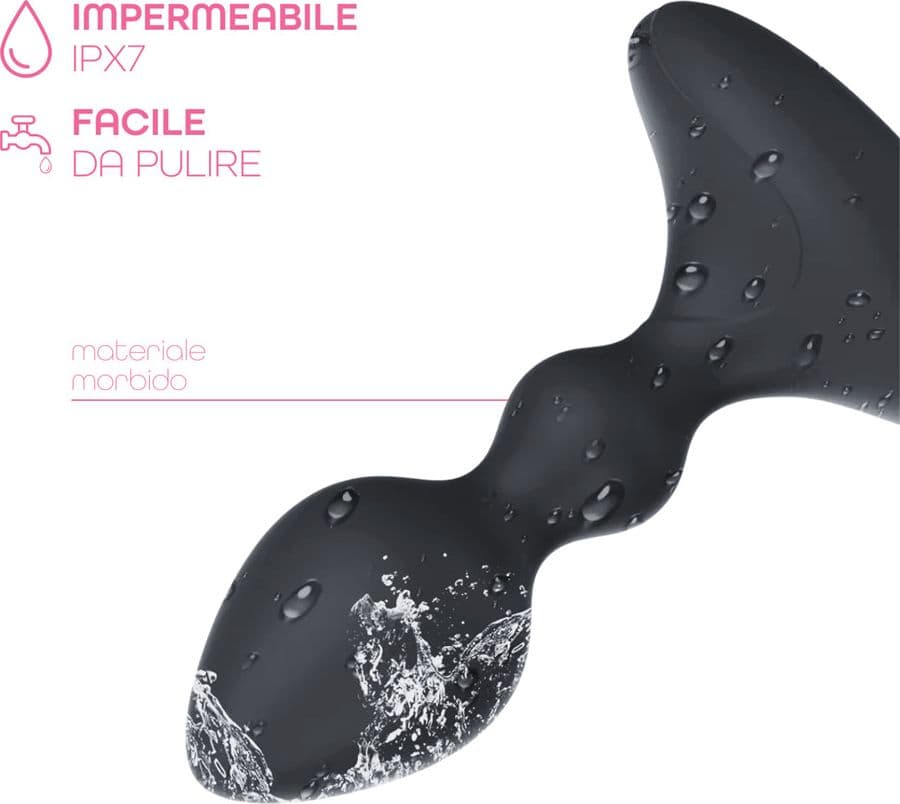 Vibratore Butt Plug Anale Vibrante con App in Silicone Morbido Stimolatore Smart - 3