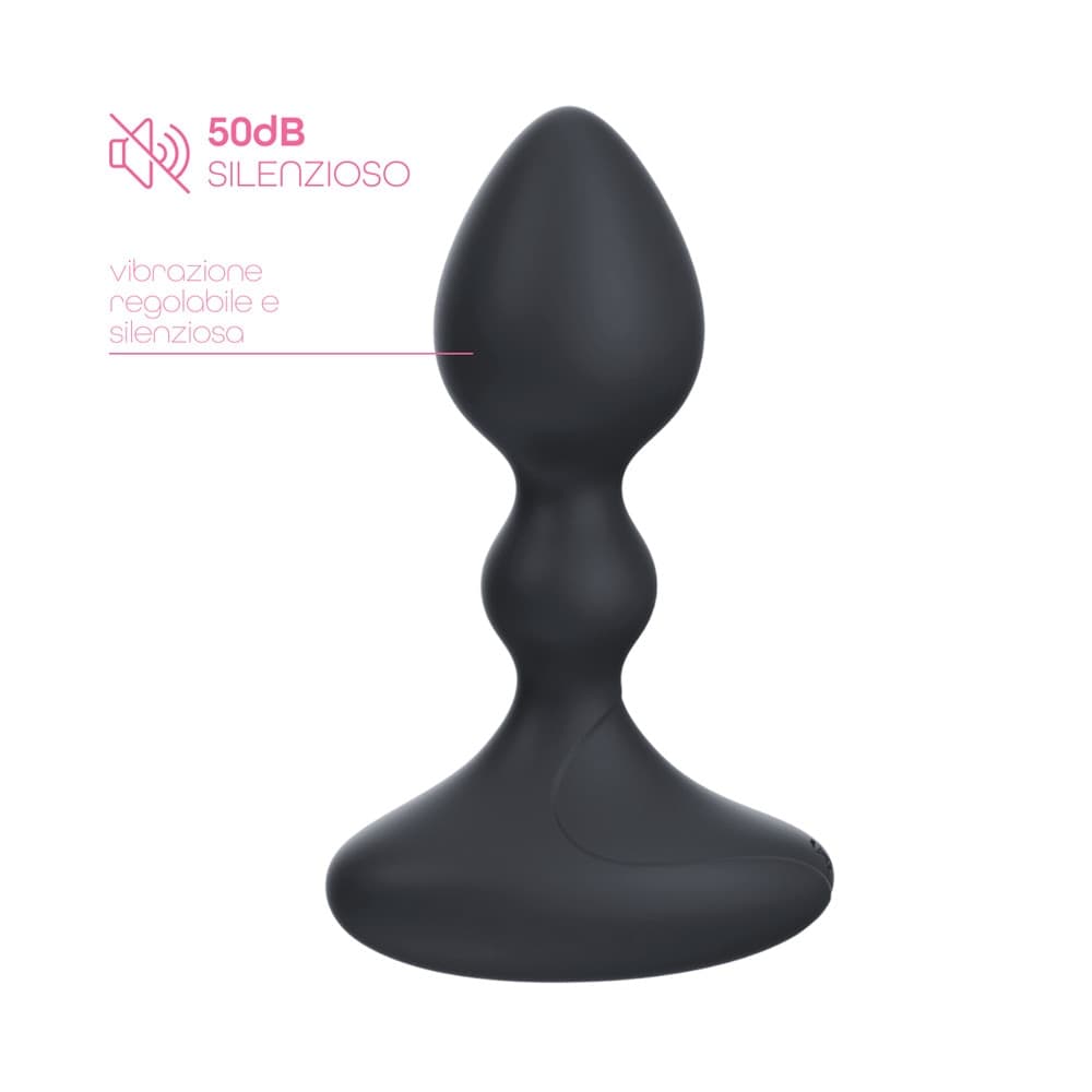 Vibratore Butt Plug Anale Vibrante con App in Silicone Morbido Stimolatore Smart - 4