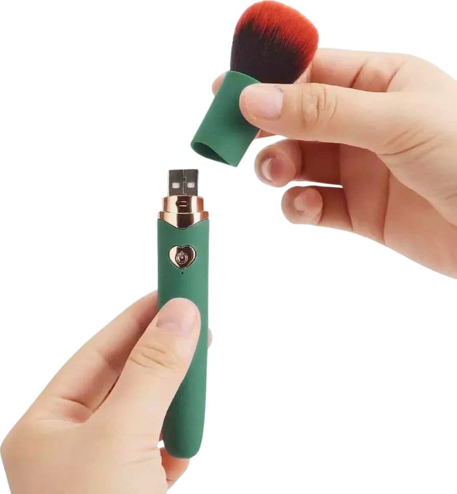 Vibratore a forma di Pennello Trucco con 10 Modalità di Vibrazioni Ricaricabile - 11