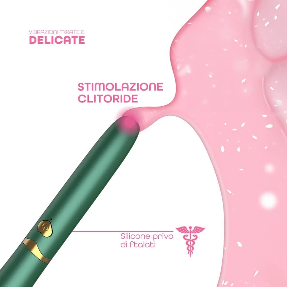 Vibratore a forma di Pennello Trucco con 10 Modalità di Vibrazioni Ricaricabile - 13