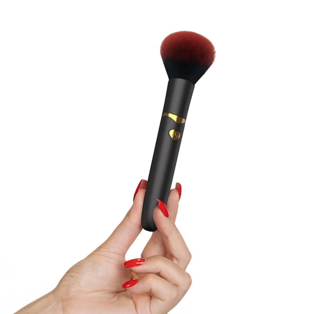 Vibratore a forma di Pennello Trucco con 10 Modalità di Vibrazioni Ricaricabile - 5