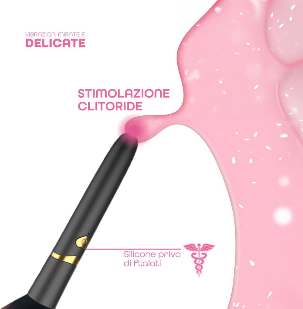 Vibratore a forma di Pennello Trucco con 10 Modalità di Vibrazioni Ricaricabile - 7