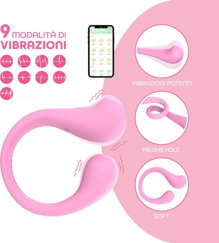 Vibratore Multifunzione per Doppia Stimolazione Controllo con App Modellabile - 12
