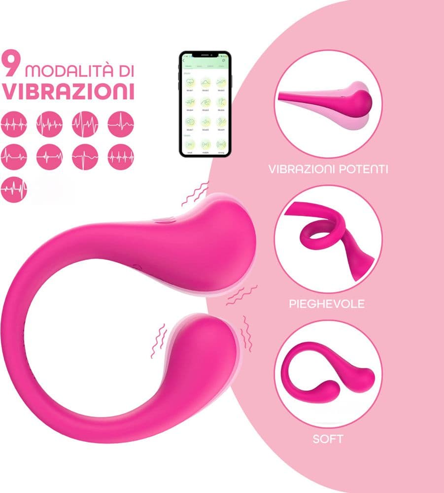 Vibratore Multifunzione per Doppia Stimolazione Controllo con App Modellabile - 8