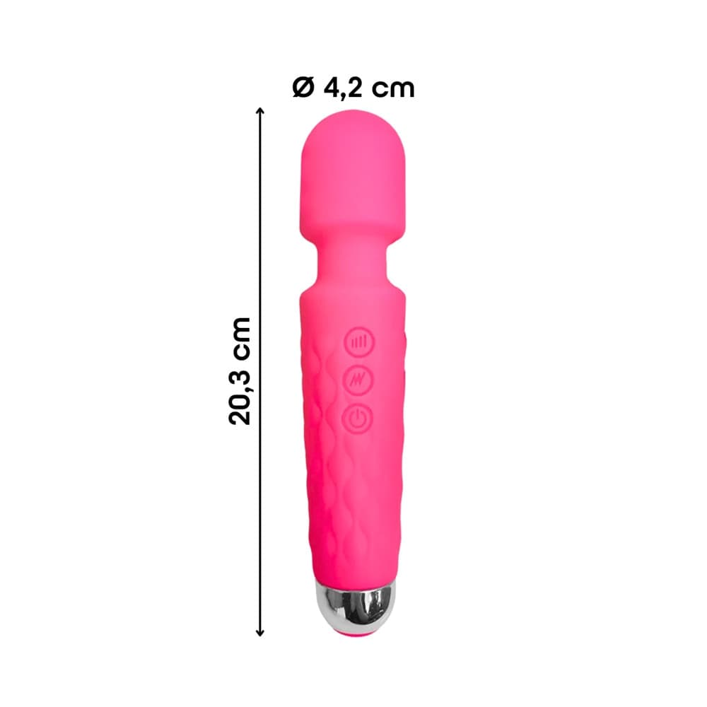 Wand Massager Massaggiatore Vibratore Ricaricabile in Silicone Sex Toy per Donna - 2