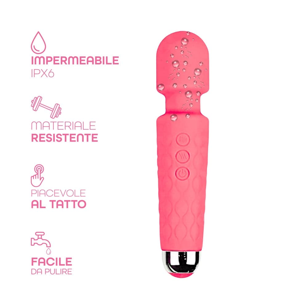 Wand Massager Massaggiatore Vibratore Ricaricabile in Silicone Sex Toy per Donna - 3