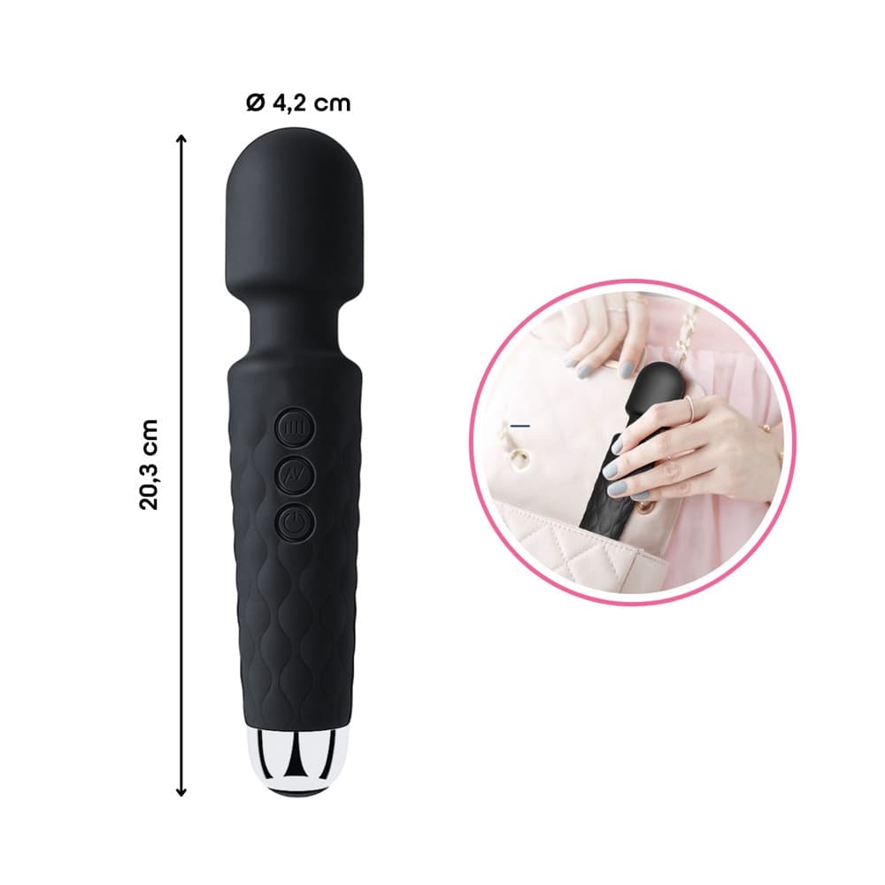 Wand Massager Massaggiatore Vibratore Ricaricabile in Silicone Sex Toy per Donna - 23