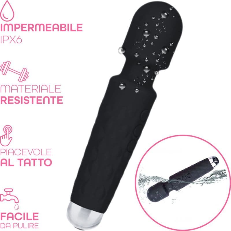 Wand Massager Massaggiatore Vibratore Ricaricabile in Silicone Sex Toy per Donna - 24