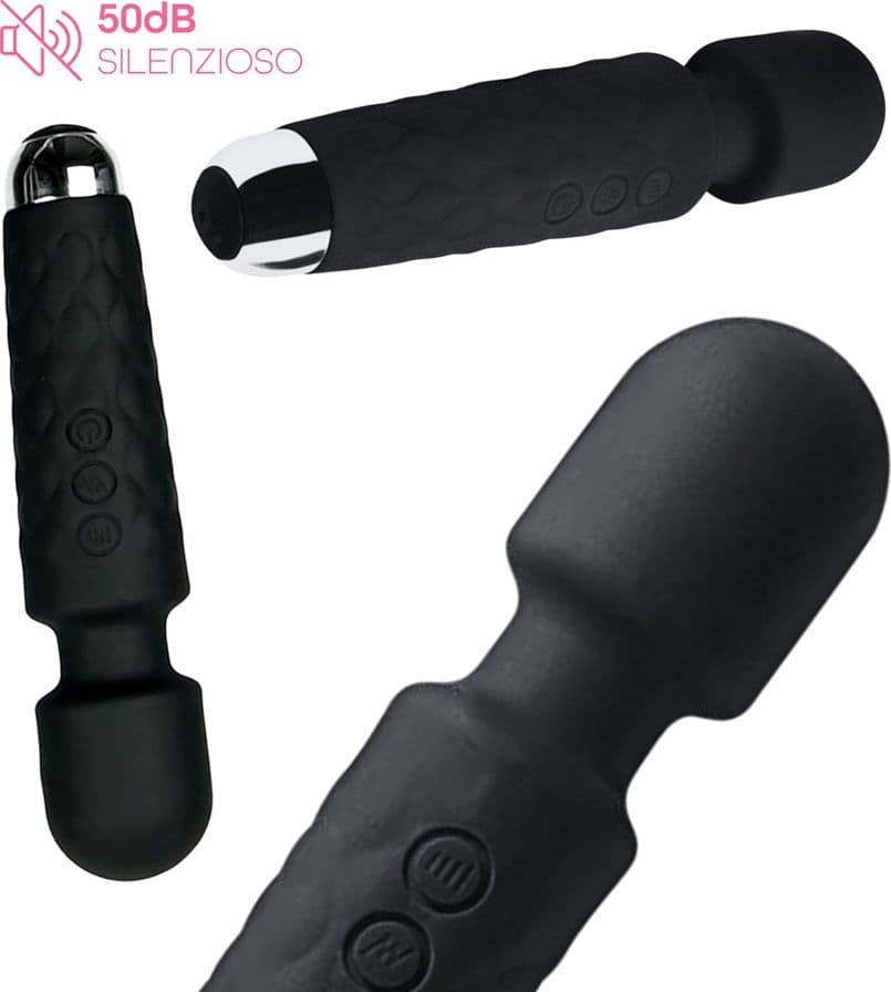 Wand Massager Massaggiatore Vibratore Ricaricabile in Silicone Sex Toy per Donna - 25