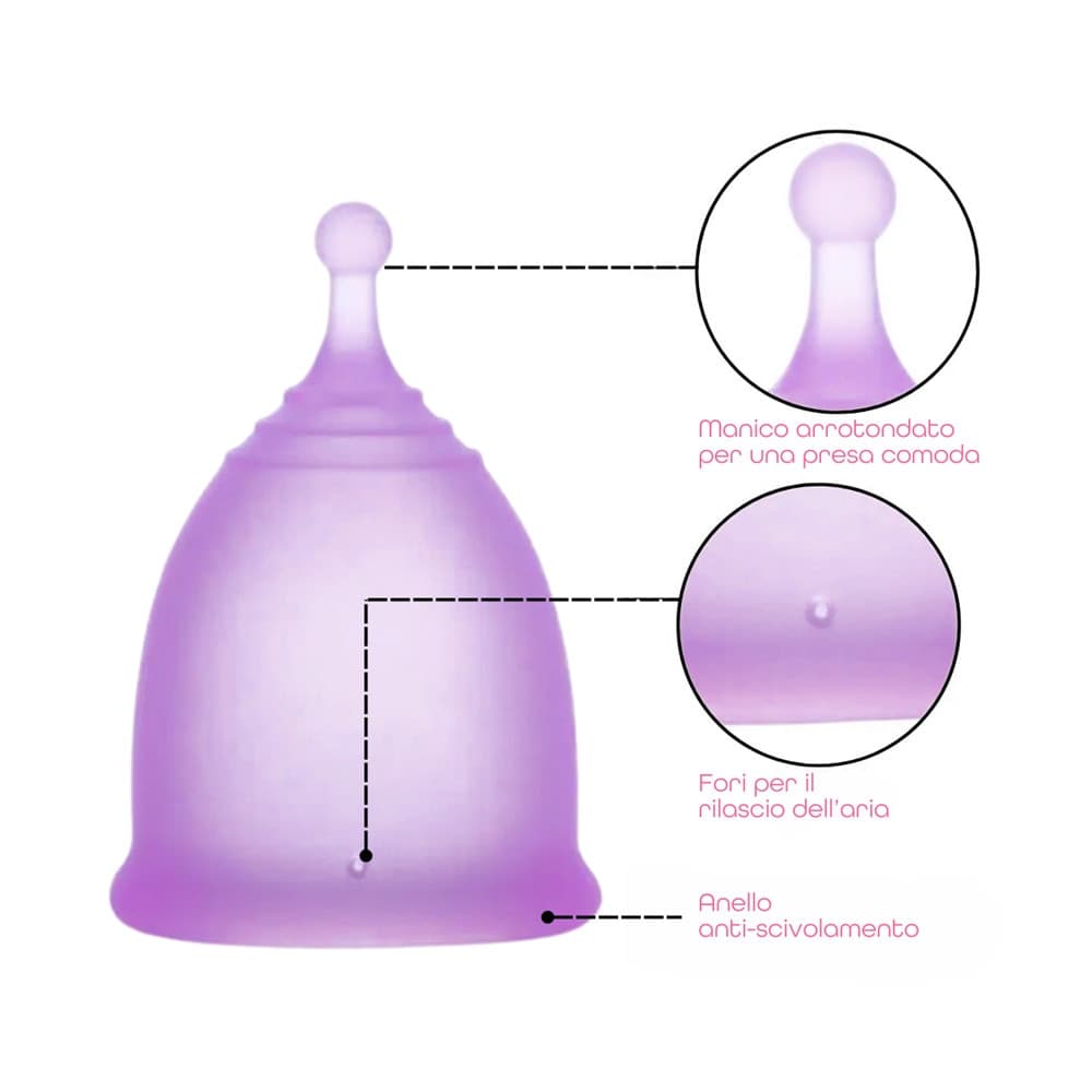 Coppetta Mestruale con Sterilizzatore Portatile in Silicone Medico Riutilizzabile - 4