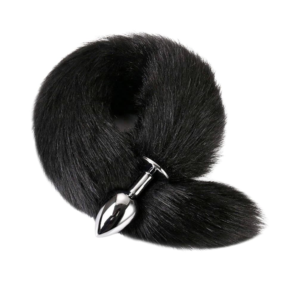 Anal Plug Tail con Coda Peluche in Pelliccia Sintetica Morbida Realistica Sexy - 1