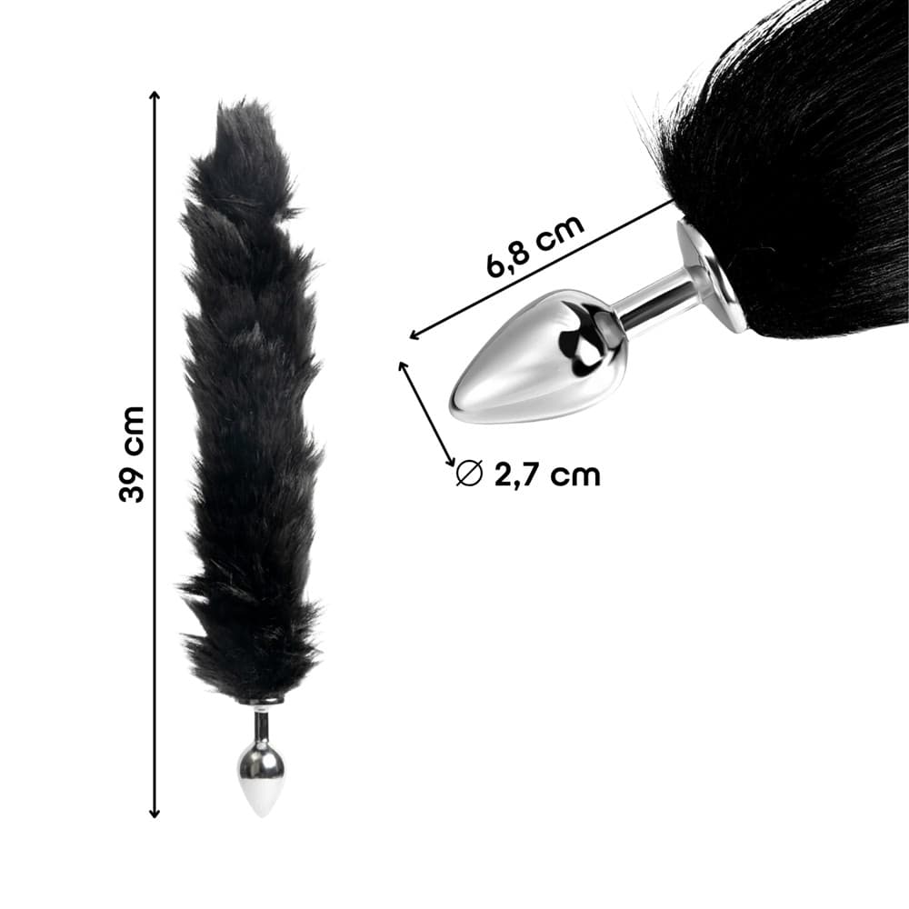 Anal Plug Tail con Coda Peluche in Pelliccia Sintetica Morbida Realistica Sexy - 31