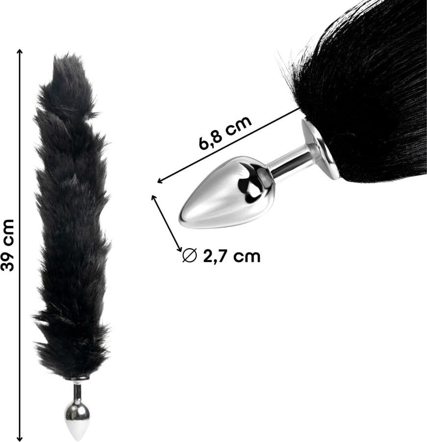 Anal Plug Tail con Coda Peluche in Pelliccia Sintetica Morbida Realistica Sexy - 2