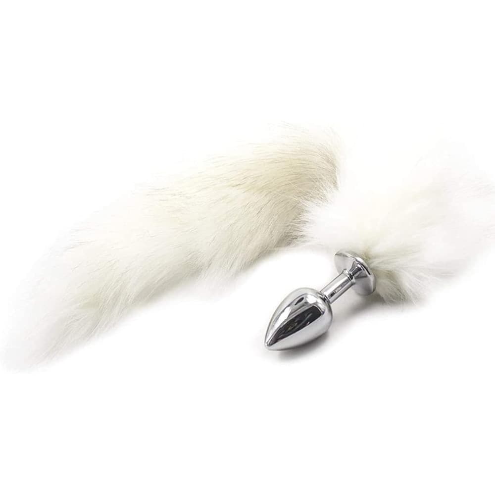 Anal Plug Tail con Coda Peluche in Pelliccia Sintetica Morbida Realistica Sexy - 12