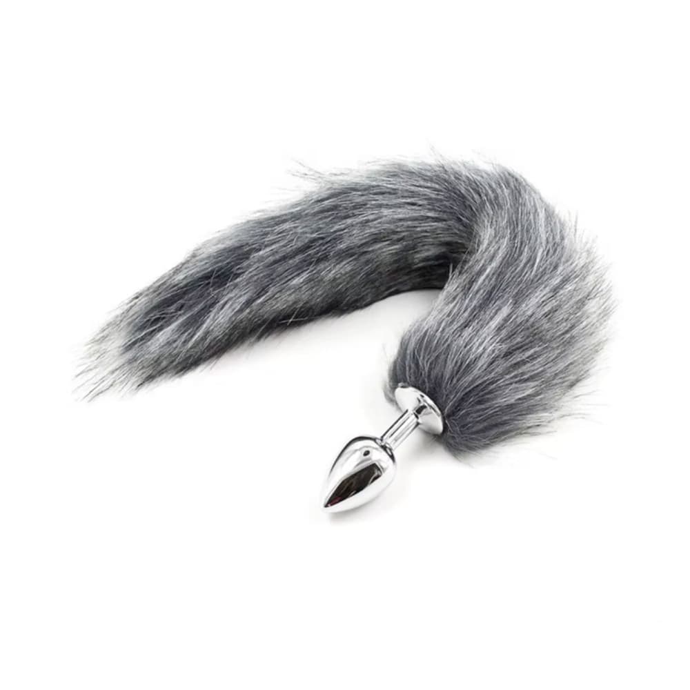 Anal Plug Tail con Coda Peluche in Pelliccia Sintetica Morbida Realistica Sexy - 26