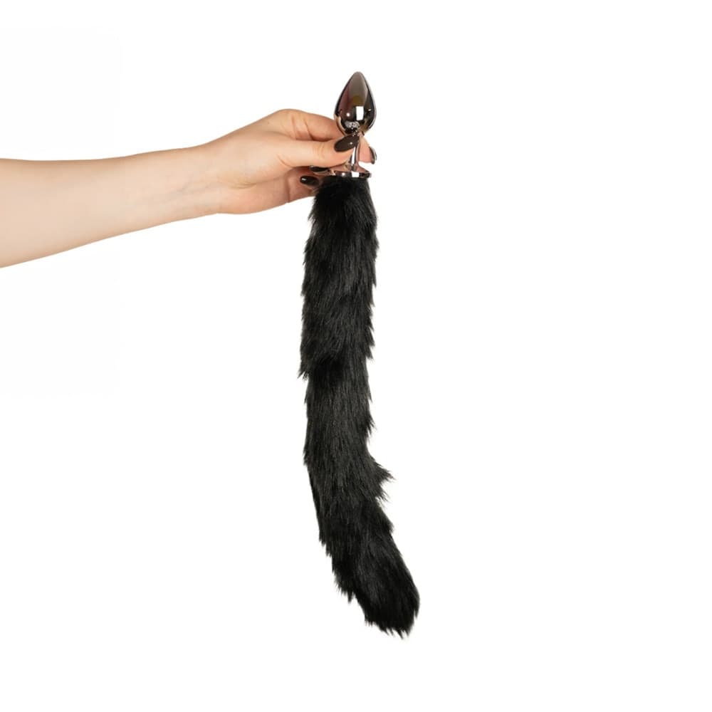 Anal Plug Tail con Coda Peluche in Pelliccia Sintetica Morbida Realistica Sexy - 4