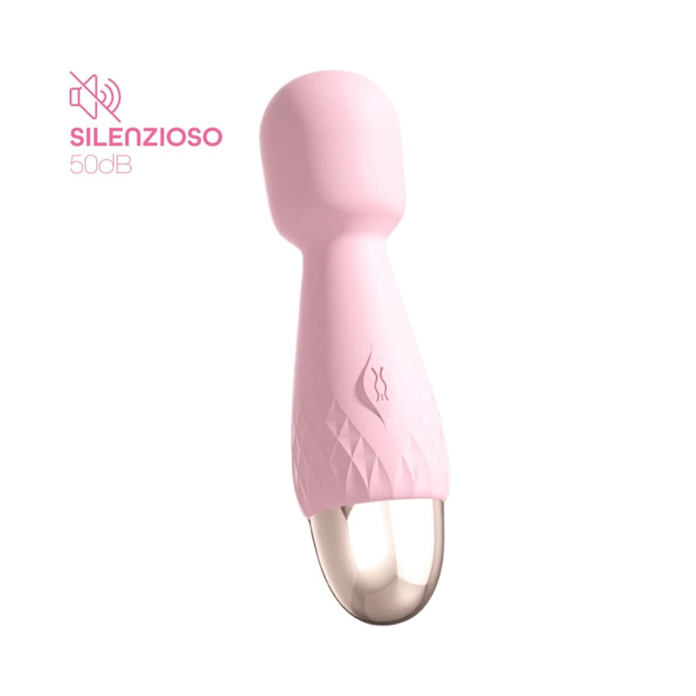 Mini Wand Massager in Silicone Morbido Massaggiatore Vibratore Clitorideo USB - 2