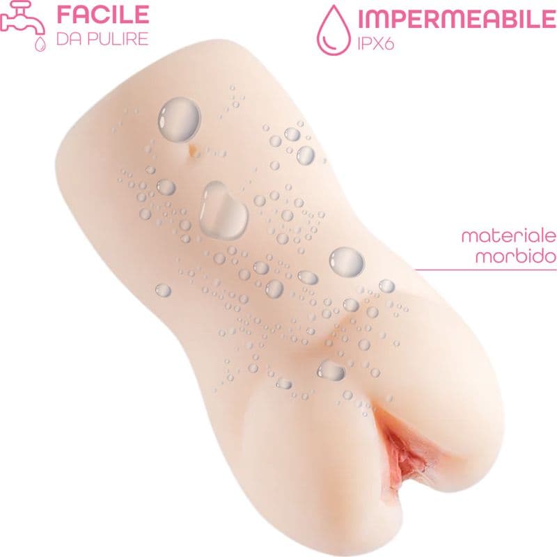 Masturbatore Realistico Vagina Finta e Ano Sex Toy per Uomo in Silicone Morbido - 9