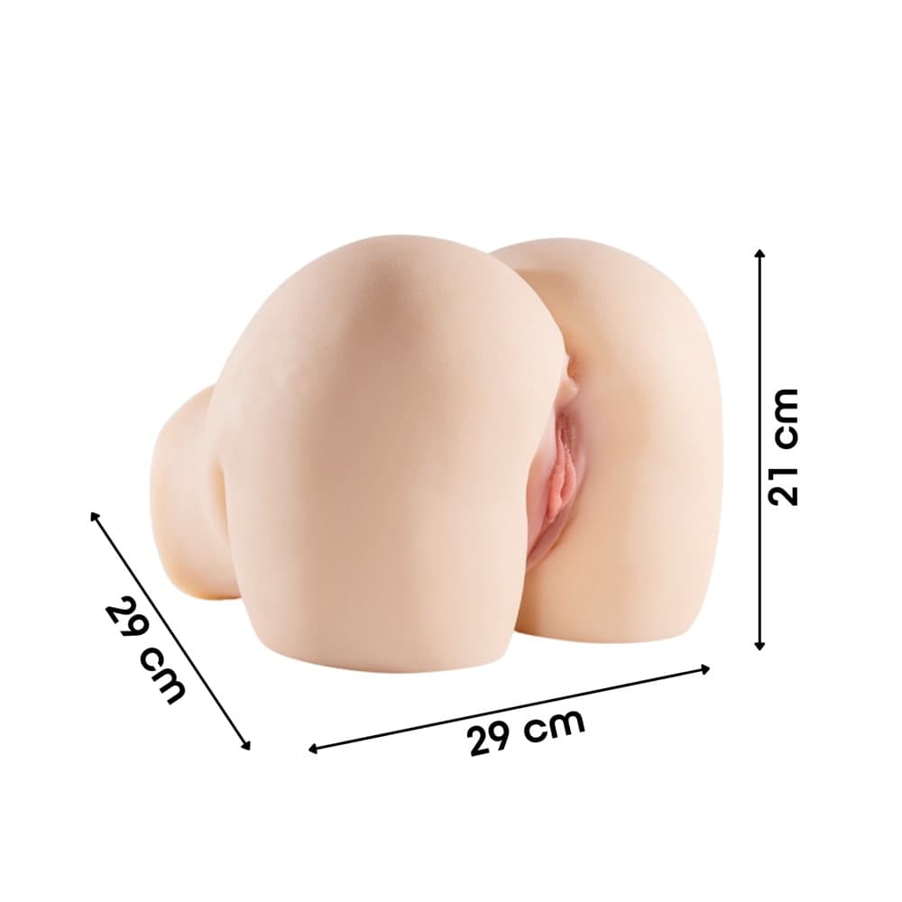 Masturbatore Realistico con Vagina e Ano in Silicone Morbido Dimensioni Reali - 5