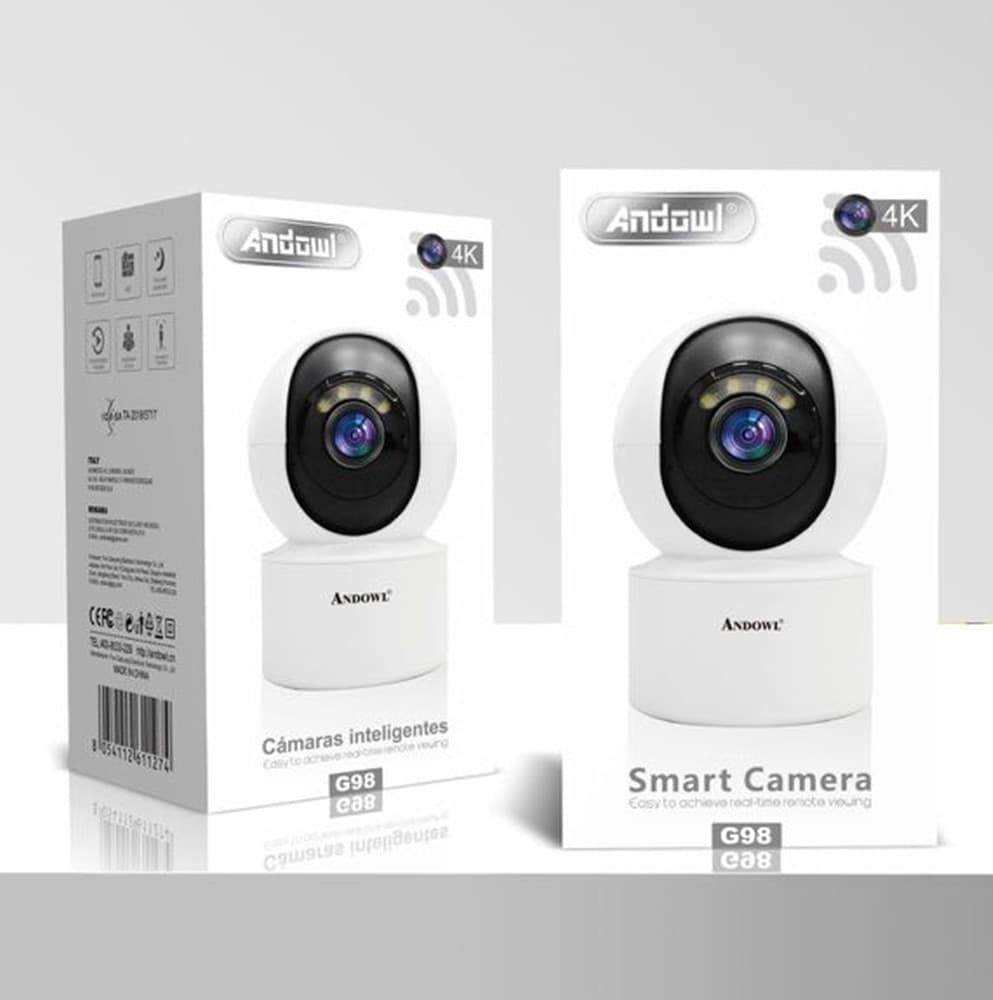 TELECAMERA INTELLIGENTE DI SORVEGLIANZA 4K OBIETTIVO GRANDANGOLARE INFRAROSSI 2,4G G98 - 2