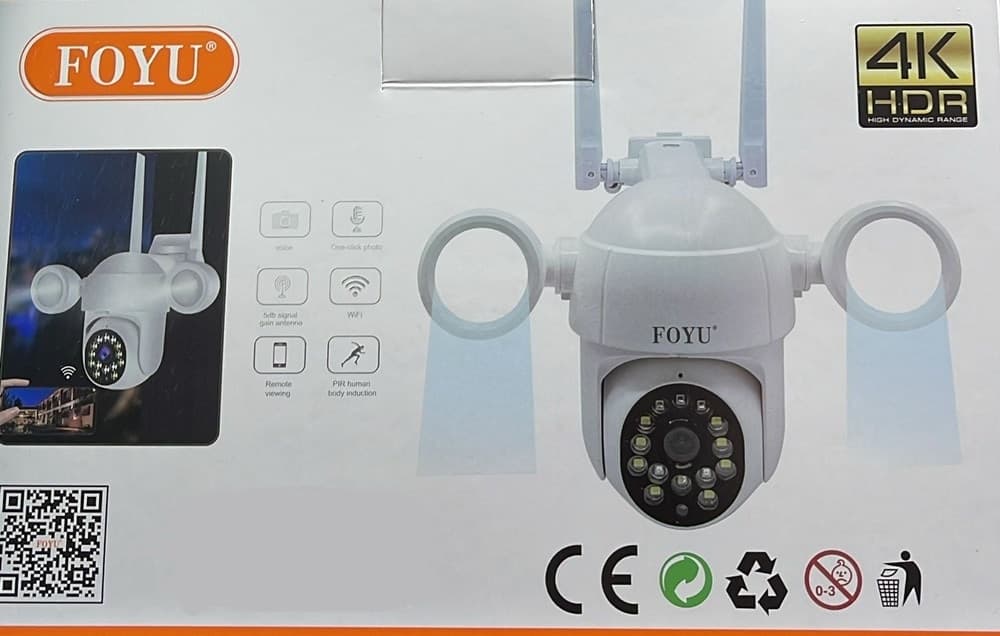 TELECAMERA PTZ WIFI 4K HDR DI SICUREZZA VIDEOSORVEGLIANZA INTELLIGENTE VISIONE NOTTURNA - 2