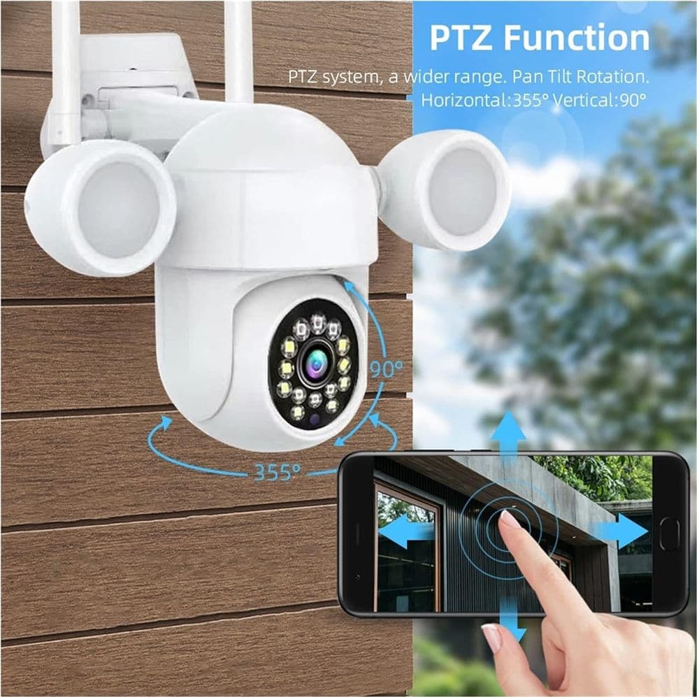 TELECAMERA PTZ WIFI 4K HDR DI SICUREZZA VIDEOSORVEGLIANZA INTELLIGENTE VISIONE NOTTURNA - 6