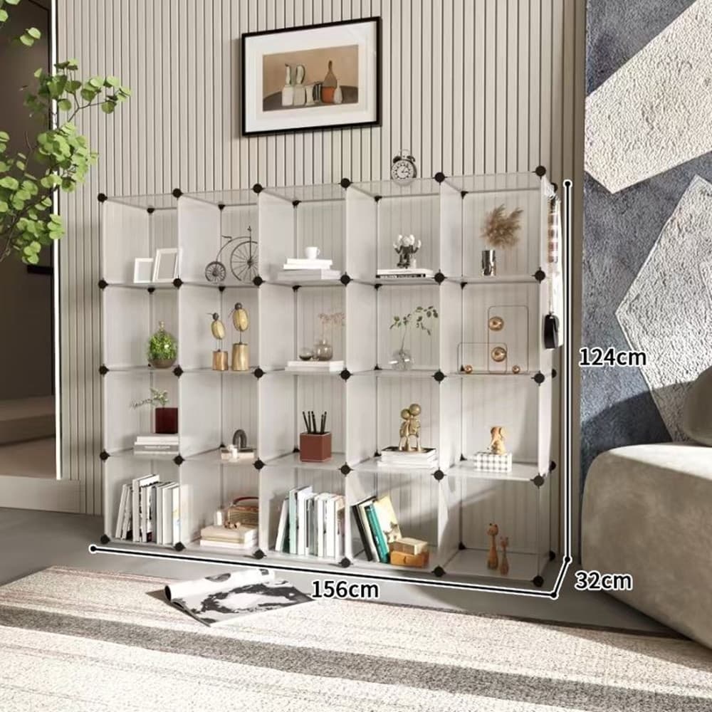 ORGANIZZATORE MODULARE A CUBI ORGANIZER RIPIANI SCAFFALI MOBILETTO PER ARMADIO LIBRERIA - 2