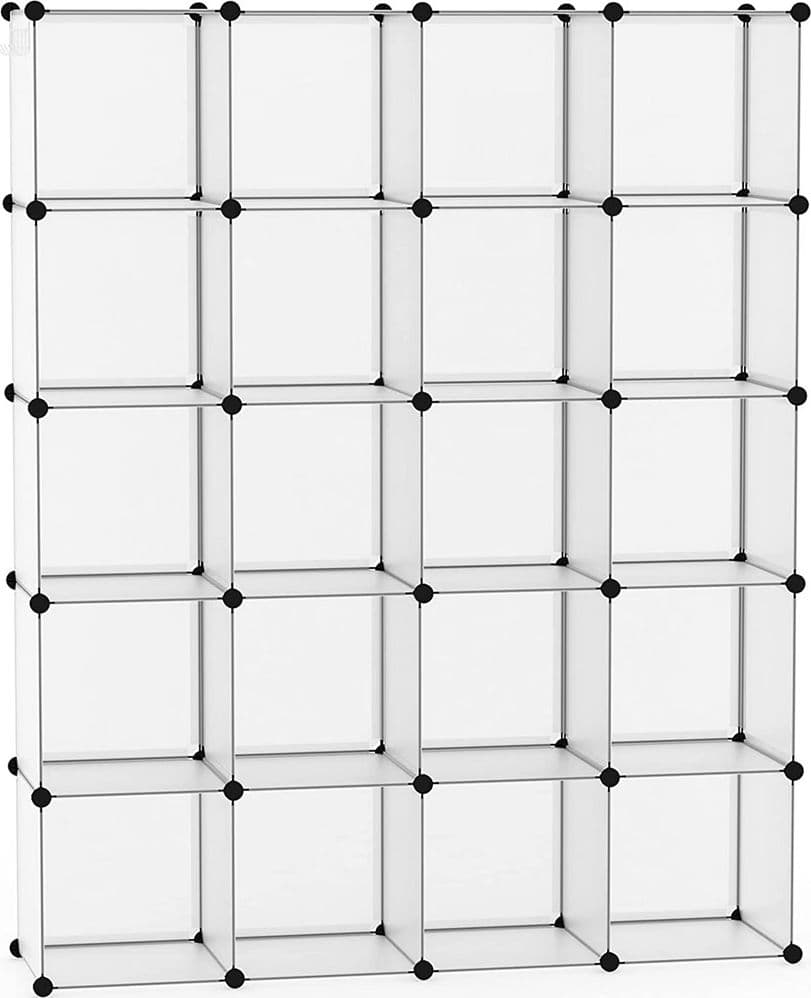 ORGANIZZATORE MODULARE A CUBI ORGANIZER RIPIANI SCAFFALI MOBILETTO PER ARMADIO LIBRERIA - 3
