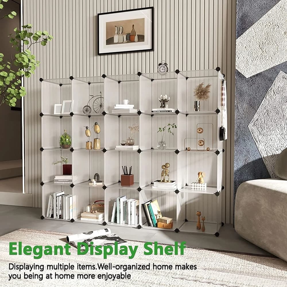 ORGANIZZATORE MODULARE A CUBI ORGANIZER RIPIANI SCAFFALI MOBILETTO PER ARMADIO LIBRERIA - 5