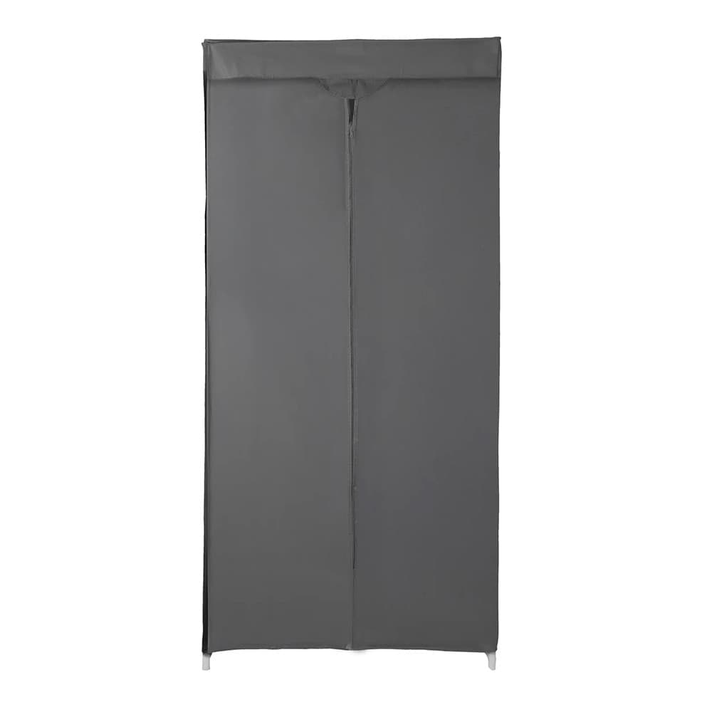 ARMADIO GUARDAROBA STRUTTURA ACCIAIO COPERTURA TNT CON APPENDIABITI RIPIANO 75X45XH160CM - 6
