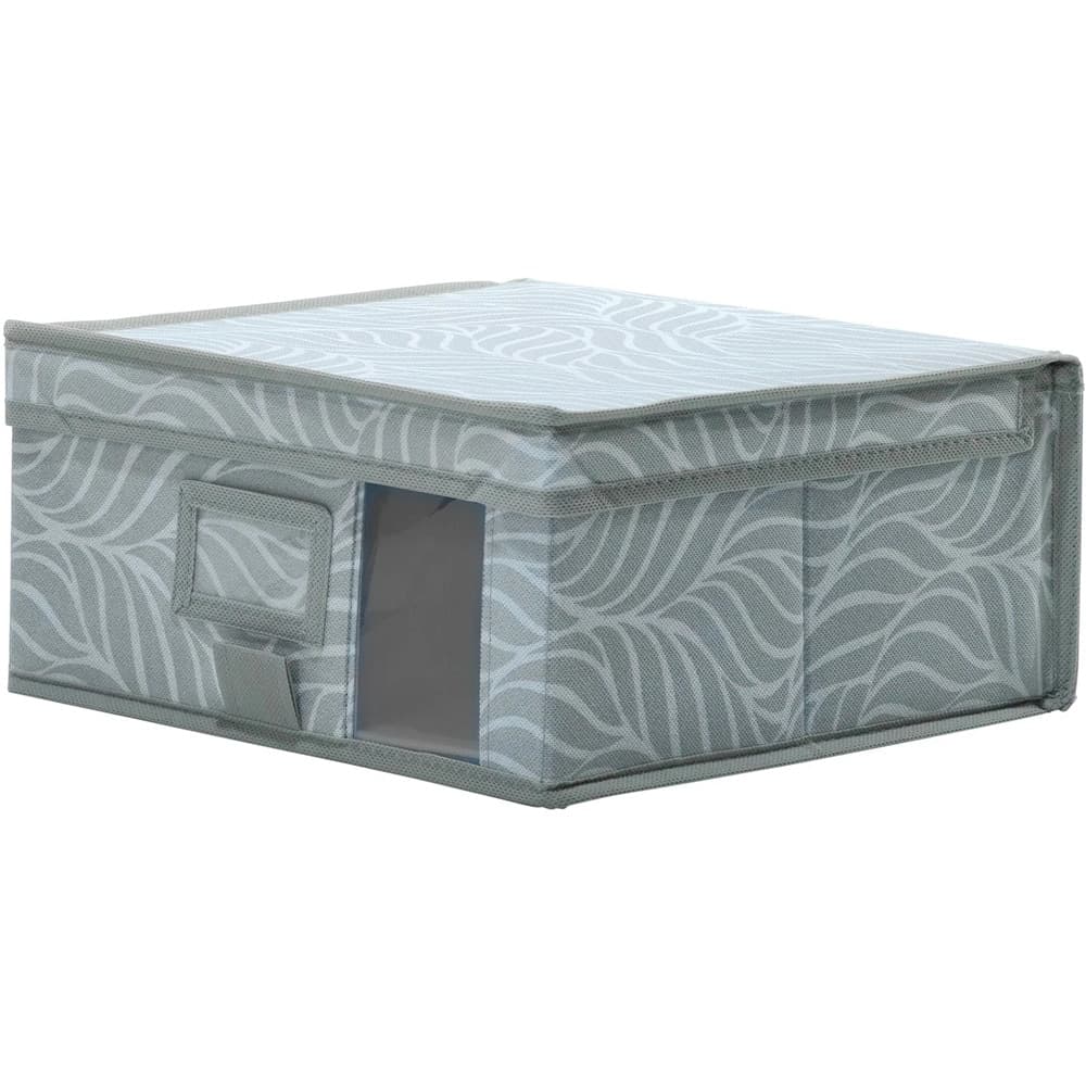 SCATOLA CON FINESTRA PER ARMADIO SALVASPAZIO 40X40X20CM PER ORGANIZZARE VESTITI BIANCHERIA - 4