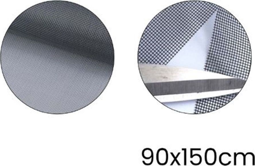ZANZARIERA ADESIVA VELCRO PER FINESTRA GRIGIA 90X150 CM PROTEZIONE DAGLI INSETTI 614349 - 5