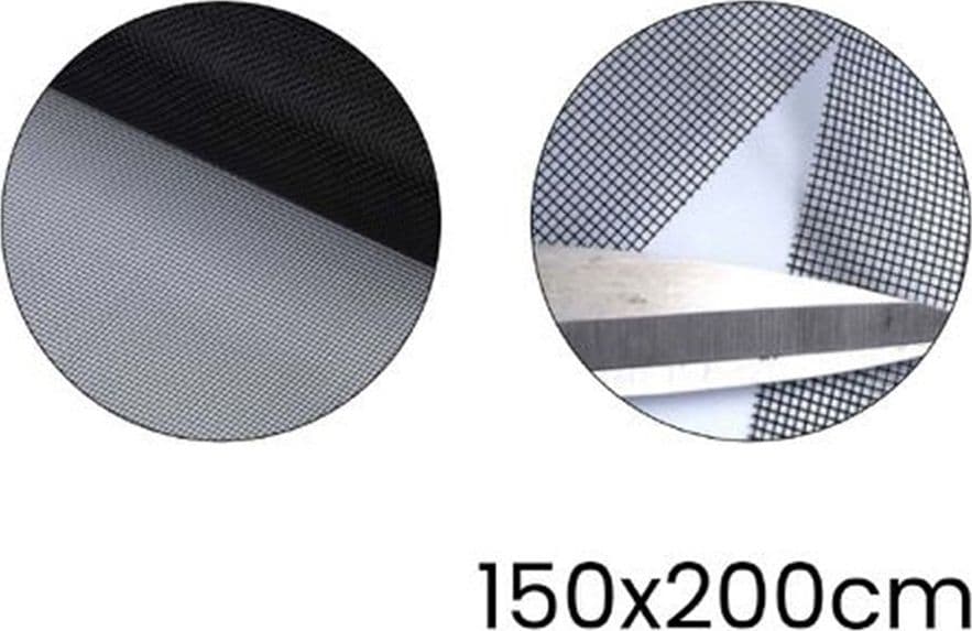 ZANZARIERA ADESIVA VELCRO PER FINESTRA NERA 150X200CM PROTEZIONE DAGLI INSETTI 614346 - 3
