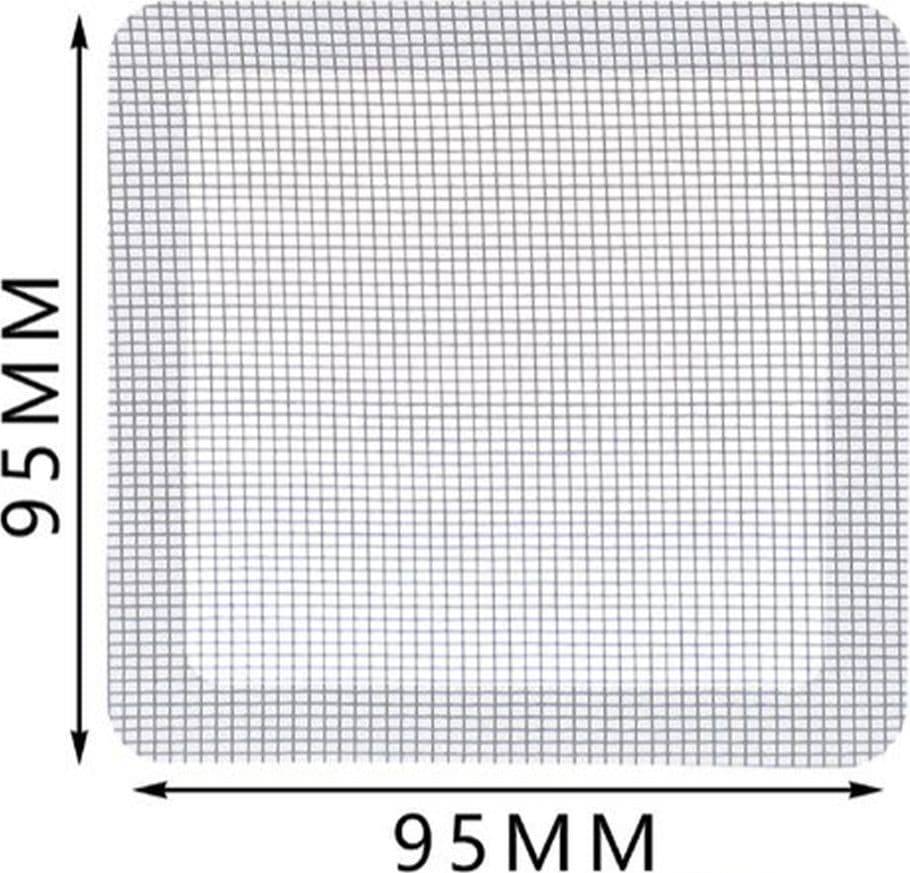SET 2 TOPPE ADESIVE RETE GRIGIA PER RIPARAZIONE FORI STRAPPI ZANZARIERE DA 95X95MM 622155 - 2