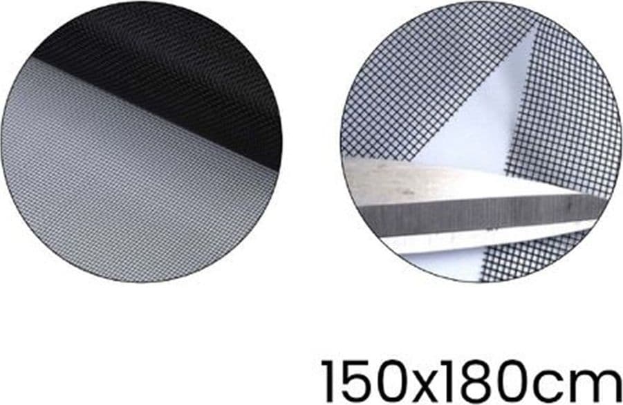 ZANZARIERA ADESIVA VELCRO PER FINESTRA NERA 150X180CM PROTEZIONE DAGLI INSETTI 614345 - 4