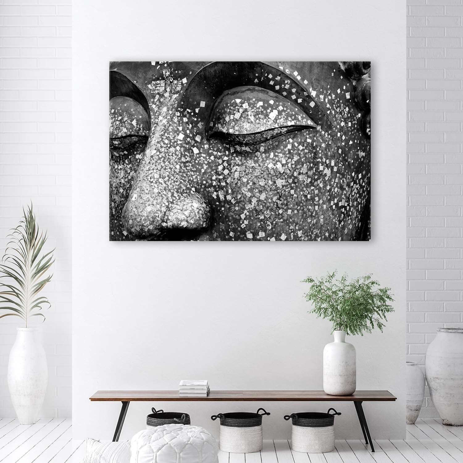 Quadro su tela, Buddha Zen Spa Grigio - 2