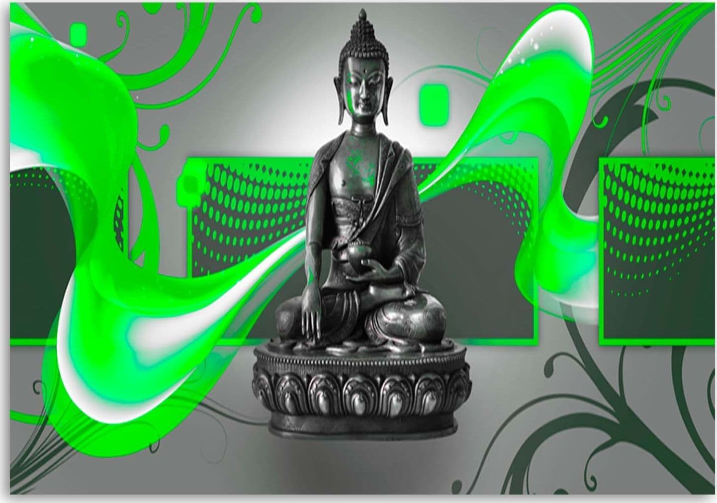 Quadro su tela, Buddha figura astratta - 3