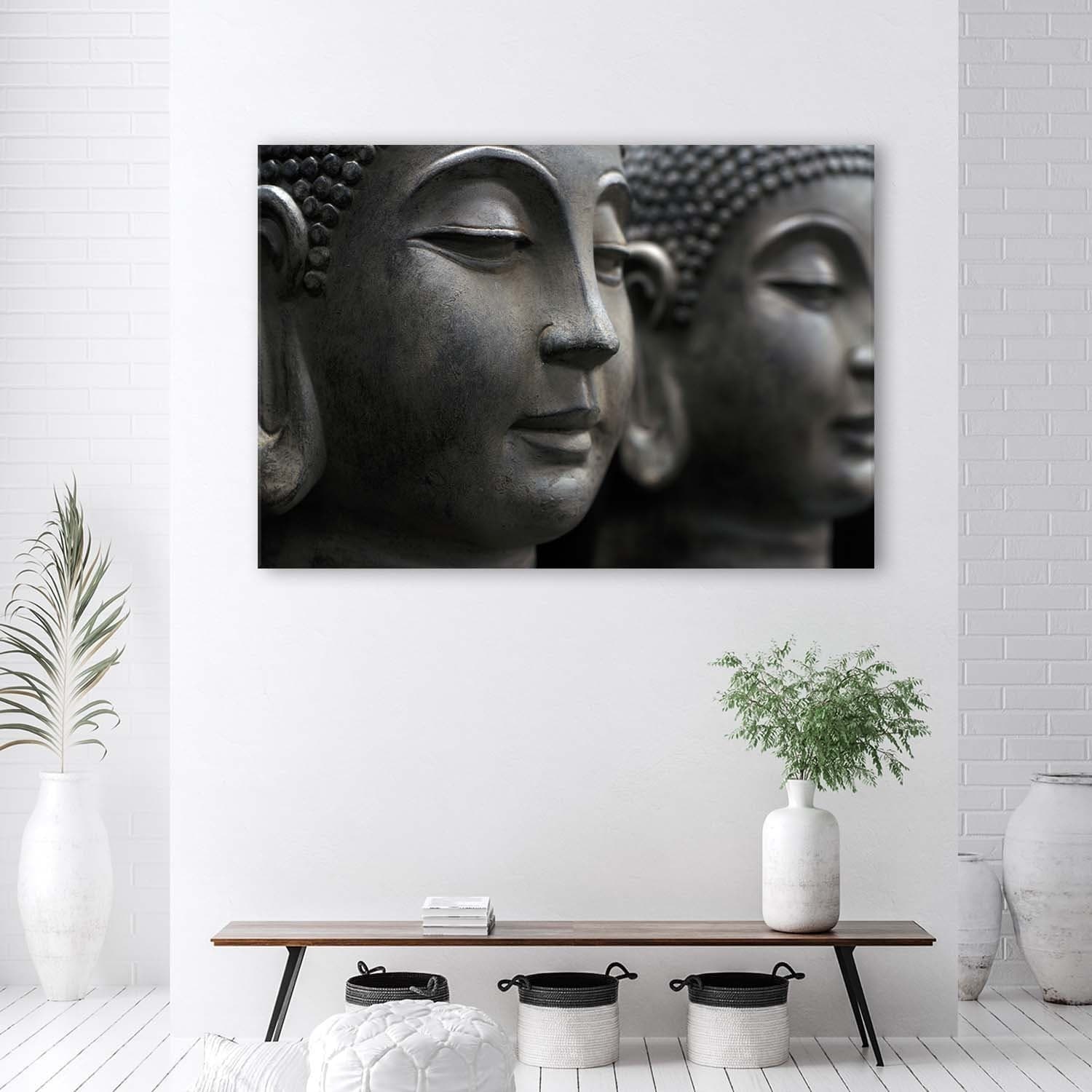 Quadro su tela, Buddha Zen Wellnes Spa Grigio - 2