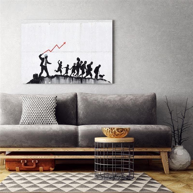 Quadro su tela, Banksy Graffiti di arte di strada - 2