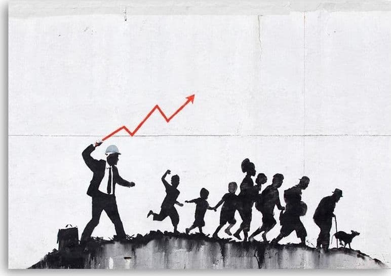 Quadro su tela, Banksy Graffiti di arte di strada - 3