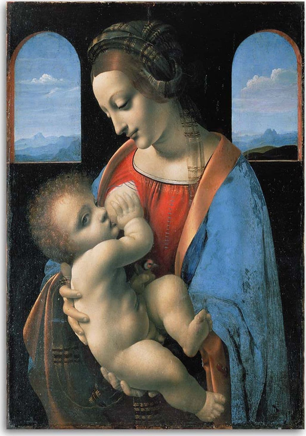 Quadro su tela, RIPRODUZIONE Madonna Litta  Da Vinci - 3