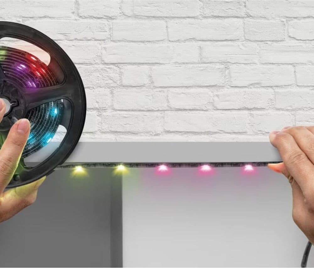 STRISCIA LUMINOSA A LED RGB MULTICOLORE DA 5 MT CON PANNELLO SOLARE TELECOMANDO Q-ZD933 - 6