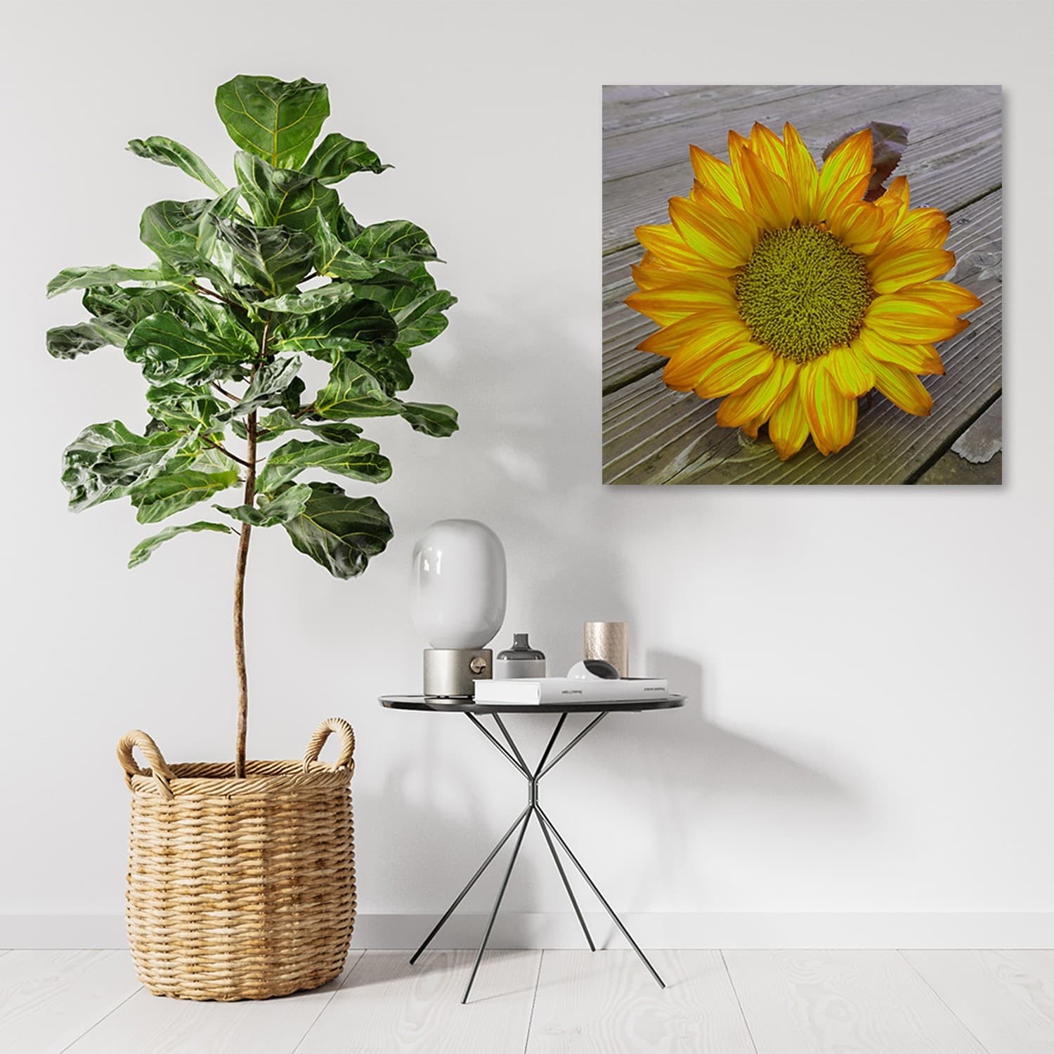 Quadro su tela, Girasole giallo - 2