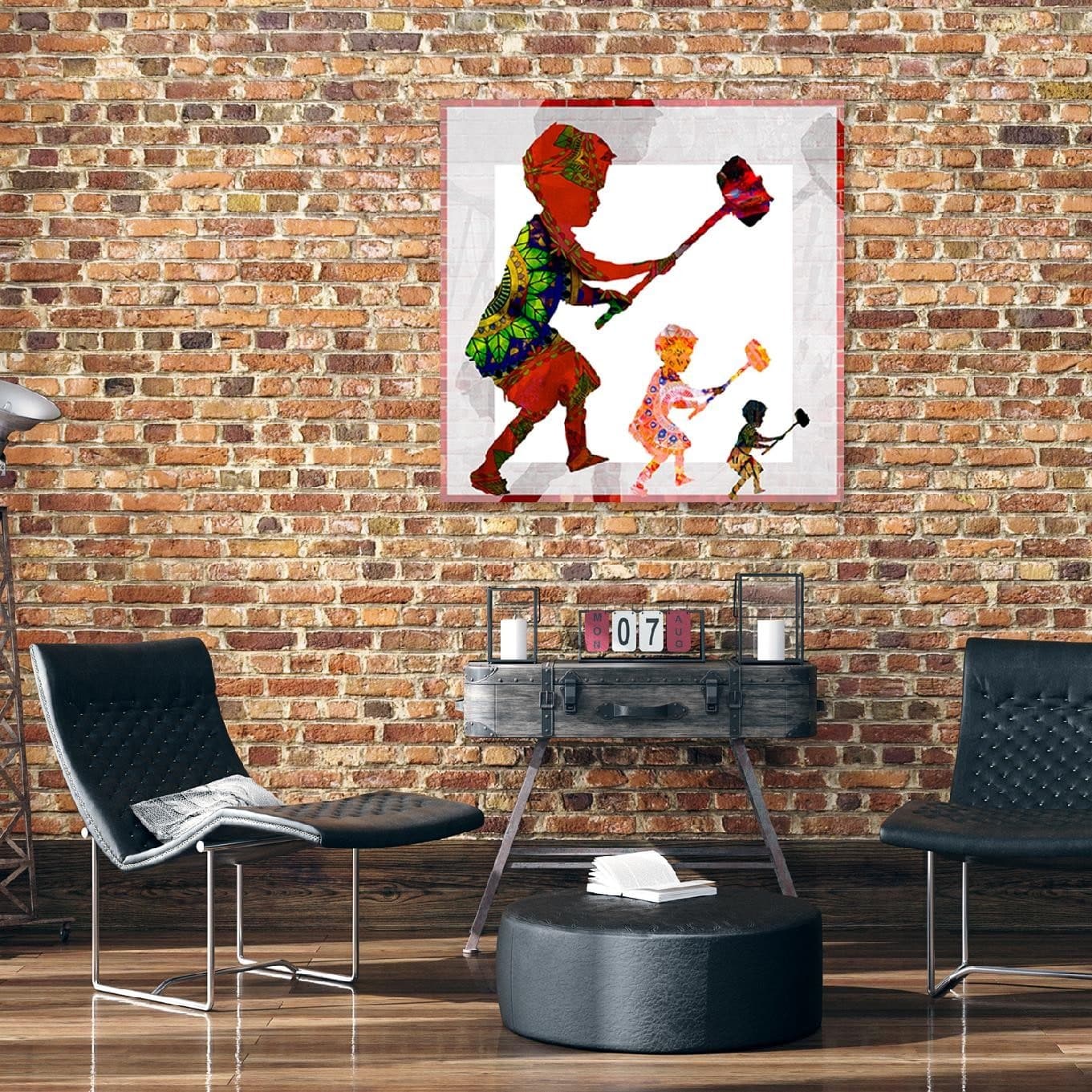 Quadro su tela, Banksy Boy con un martello - 2