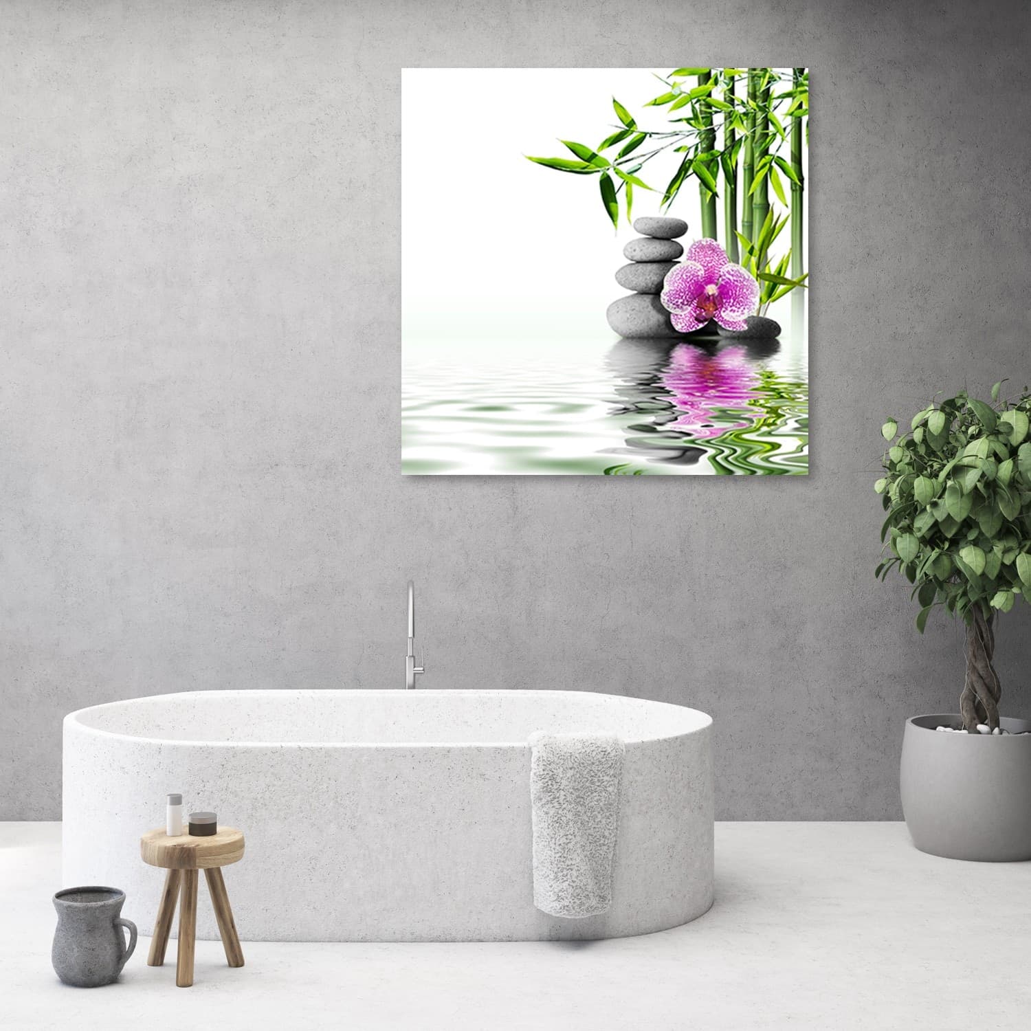 Quadro su tela, Zen giardino acquatico - 2