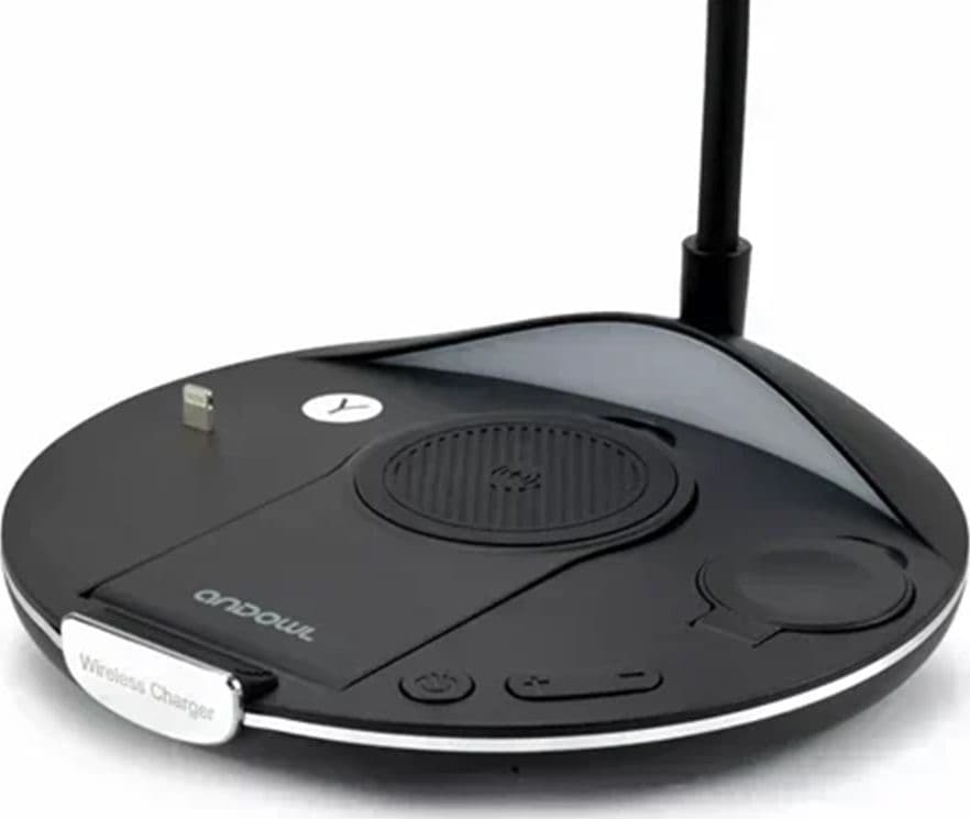 LAMPADA PIEGHEVOLE DA SCRIVANIA LUCE A LED 5 IN 1 CON BASE RICARICA WIRELESS Q-CD506 - 4